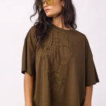 IvaraCC Flower Tee - Dusty Army - Co'couture