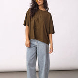 IvaraCC Flower Tee - Dusty Army - Co'couture