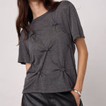 TaniaCC Knot Tee - Mid Grey - Co'couture