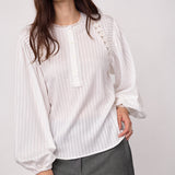 SenneCC Lace Blouse - White - Co'couture
