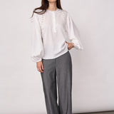 SenneCC Lace Blouse - White - Co'couture