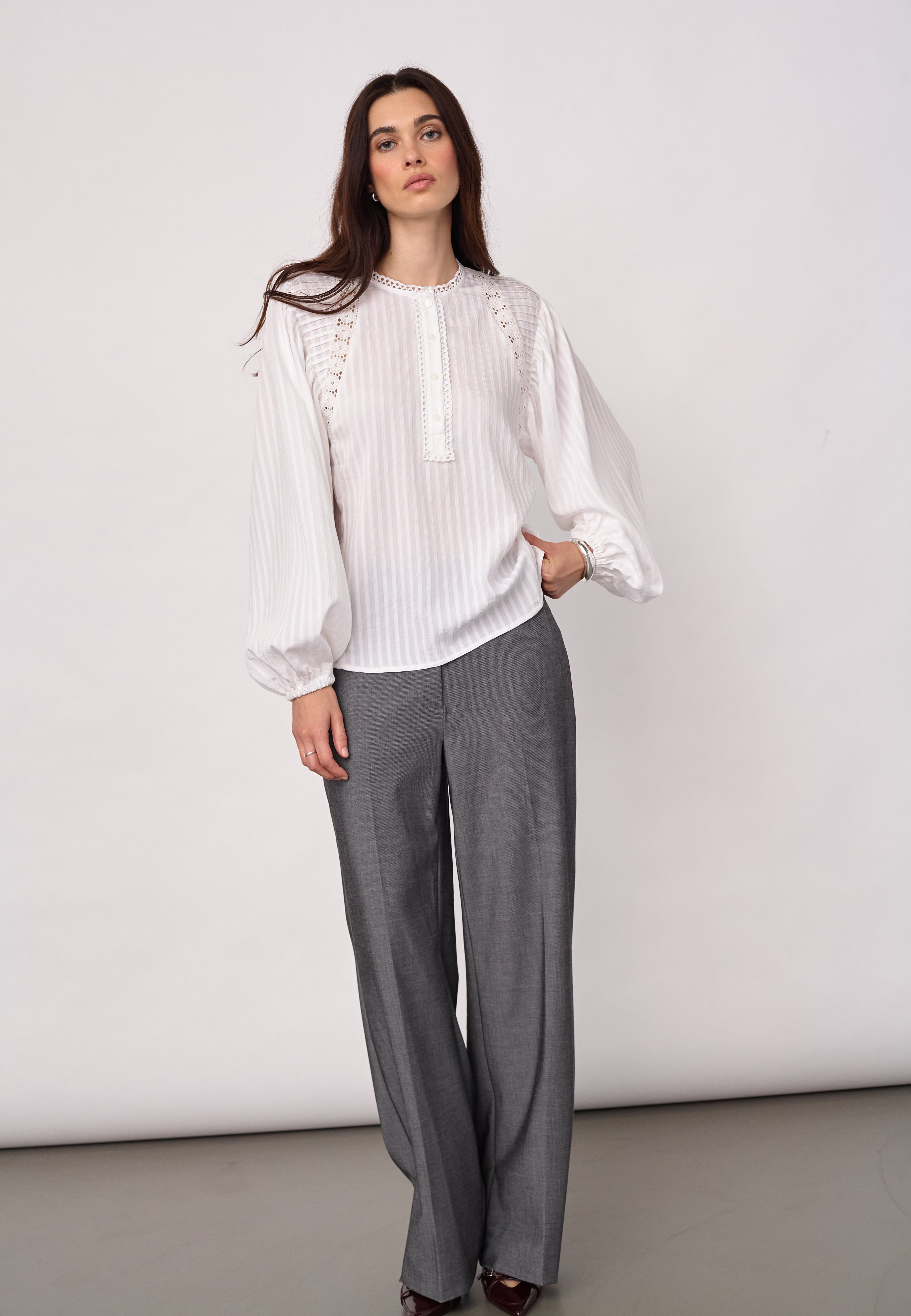 SenneCC Lace Blouse - White - Co'couture