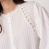 SenneCC Lace Blouse - White - Co'couture