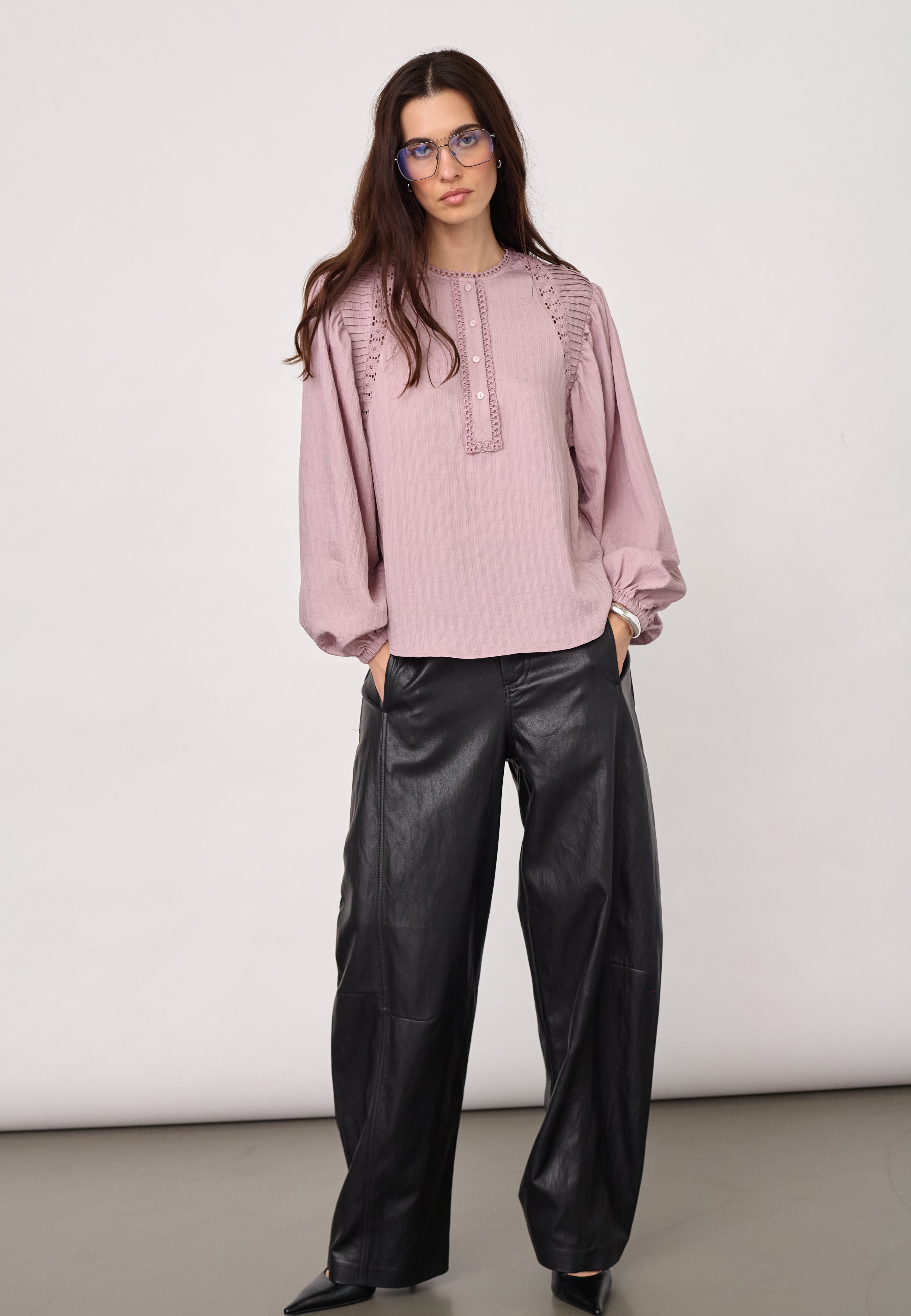 SenneCC Lace Blouse - Dusty Rose - Co'couture