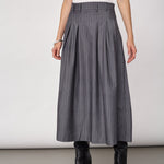 LyviaCC Pleat Pin Skirt - Mid Grey - Co'couture