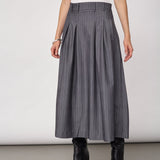 LyviaCC Pleat Pin Skirt - Mid Grey - Co'couture