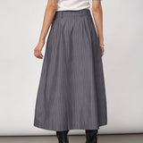 LyviaCC Pleat Pin Skirt - Mid Grey - Co'couture