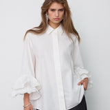 HalenCC Flare Shirt - White