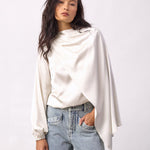 IdunCC Cape LS Blouse - Off-White - Co'couture