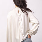 IdunCC Cape LS Blouse - Off-White - Co'couture