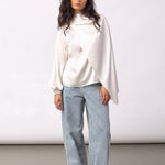 IdunCC Cape LS Blouse - Off-White - Co'couture