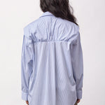 FioraCC Stripe Double Collar Shirt - Pale Blue - Co'couture