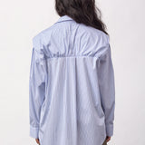 FioraCC Stripe Double Collar Shirt - Pale Blue - Co'couture