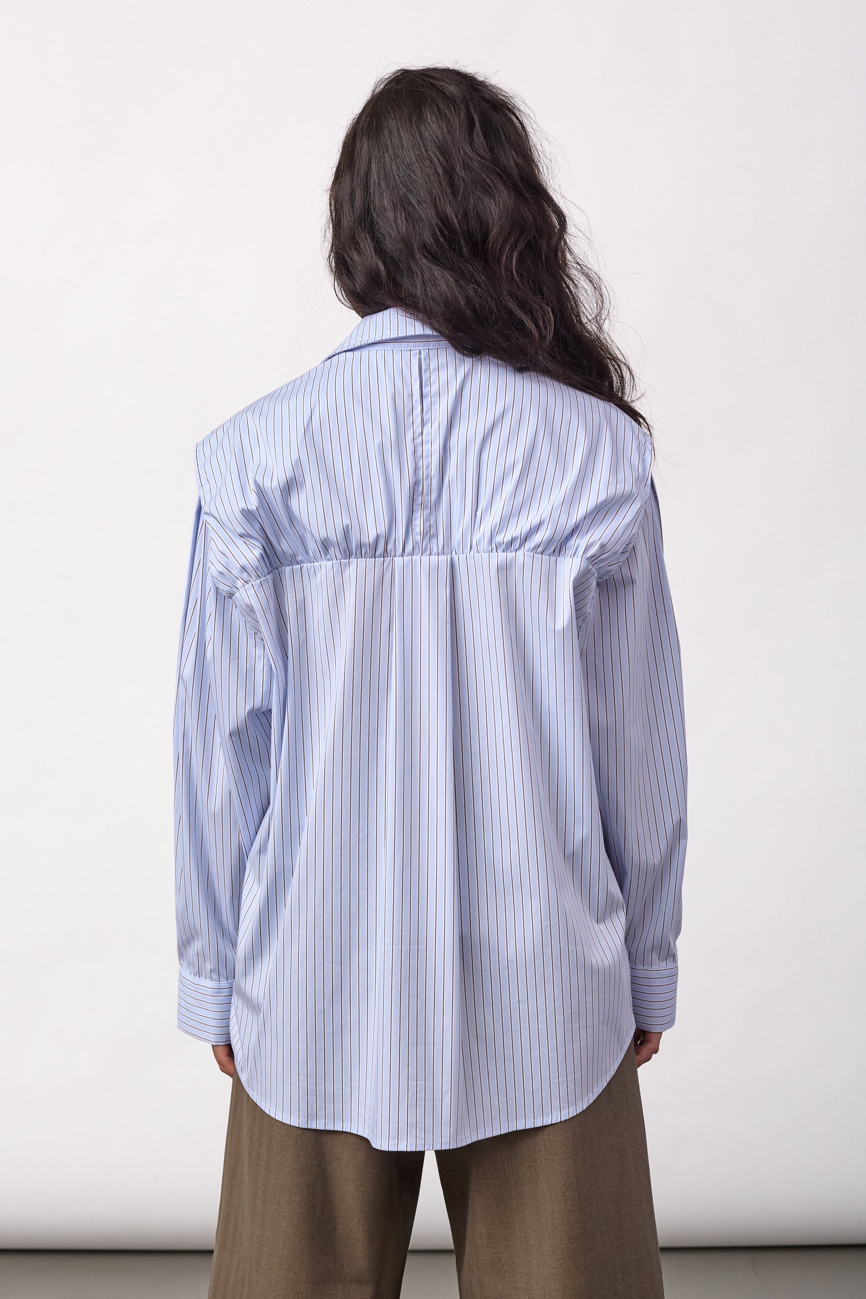 FioraCC Stripe Double Collar Shirt - Pale Blue - Co'couture