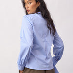 GaianCC LS Tie Blouse - Pale Blue - Co'couture