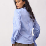 GaianCC LS Tie Blouse - Pale Blue - Co'couture