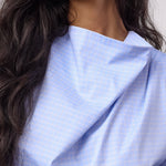 GaianCC LS Tie Blouse - Pale Blue - Co'couture