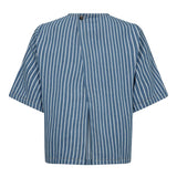 AlettaCC Milkboy SS Blouse - Denim blue - Co'couture