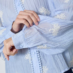 AmeliaCC Emb Shirt - Pale Blue - Co'couture