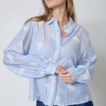 AmeliaCC Emb Shirt - Pale Blue - Co'couture
