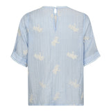 AmeliaCC Emb SS Blouse - Pale Blue - Co'couture