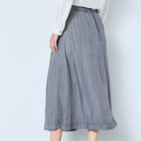 AnyaCC Denim Pleat Skirt - Mid Grey - Co'couture