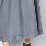AnyaCC Denim Pleat Skirt - Mid Grey - Co'couture