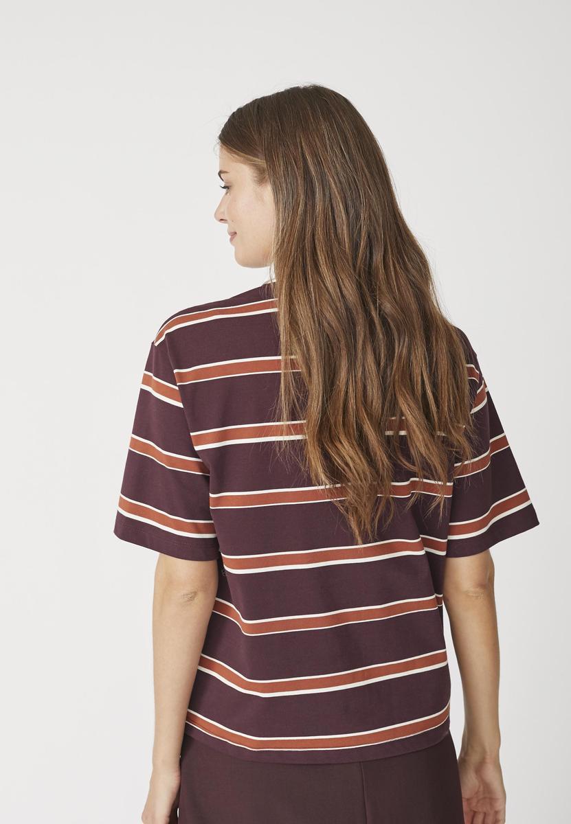 AugustaCC Stripe Polo Tee - Winered - Co'couture