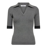 BonnyCC Polo SS Knit - Mid Grey - Co'couture