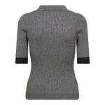 BonnyCC Polo SS Knit - Mid Grey - Co'couture