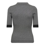 BonnyCC Polo SS Knit - Mid Grey - Co'couture