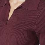 BonnyCC Polo SS Knit - Winered - Co'couture