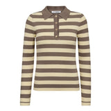 BonnyCC Stripe L/S Polo Knit - PaleYellow - Co'couture