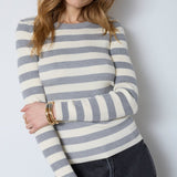 BonnyCC Stripe O - Knit - Light Grey - Co'couture