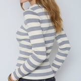 BonnyCC Stripe O - Knit - Light Grey - Co'couture