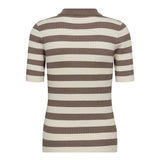 BonnyCC Stripe S/S Polo Knit - Walnut - Co'couture