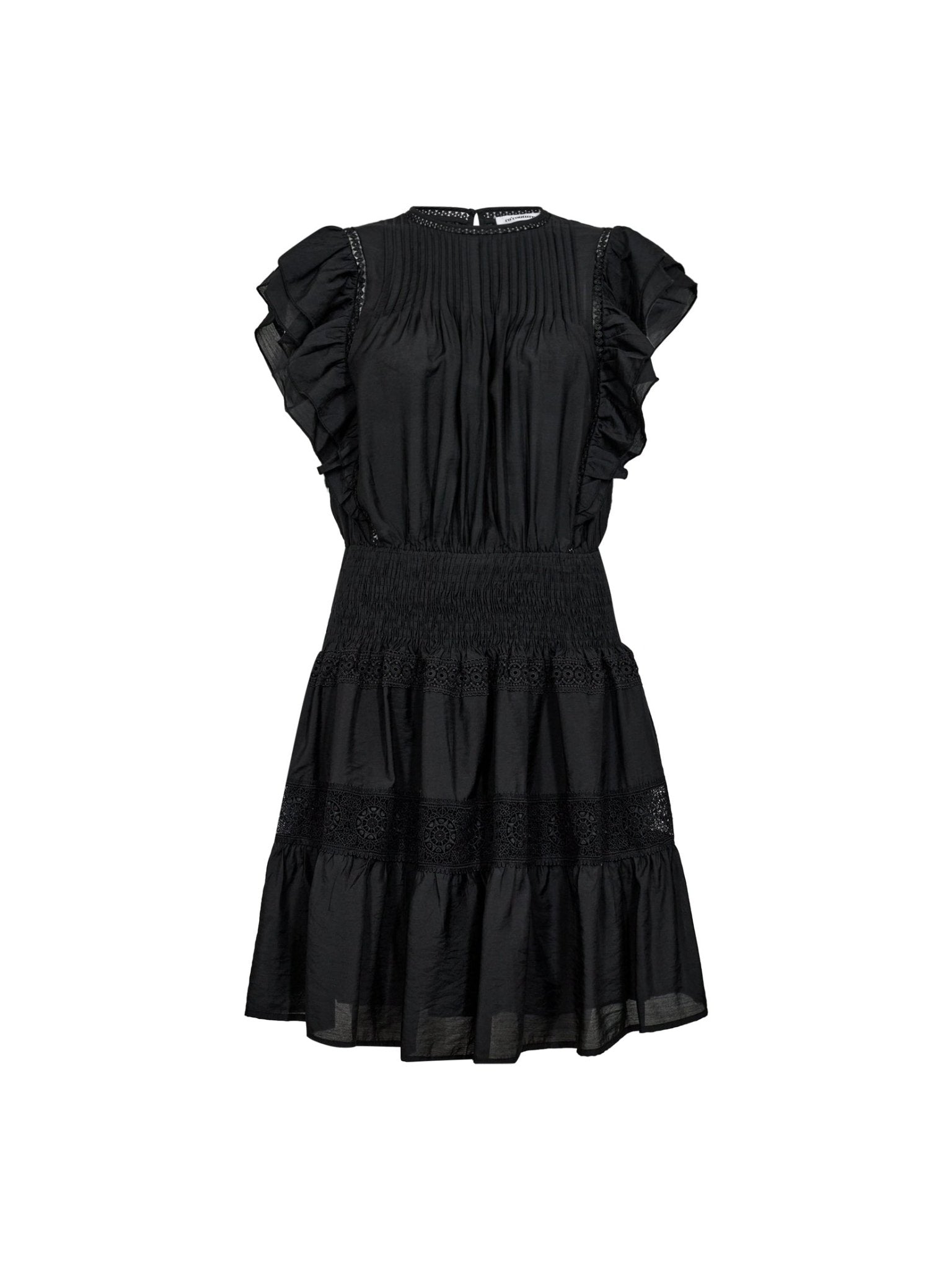 CallumCC Frill Pintuck Dress - Black - Co'couture