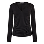 CamillaCC LS V - Blouse - Dark Grey - Co'couture