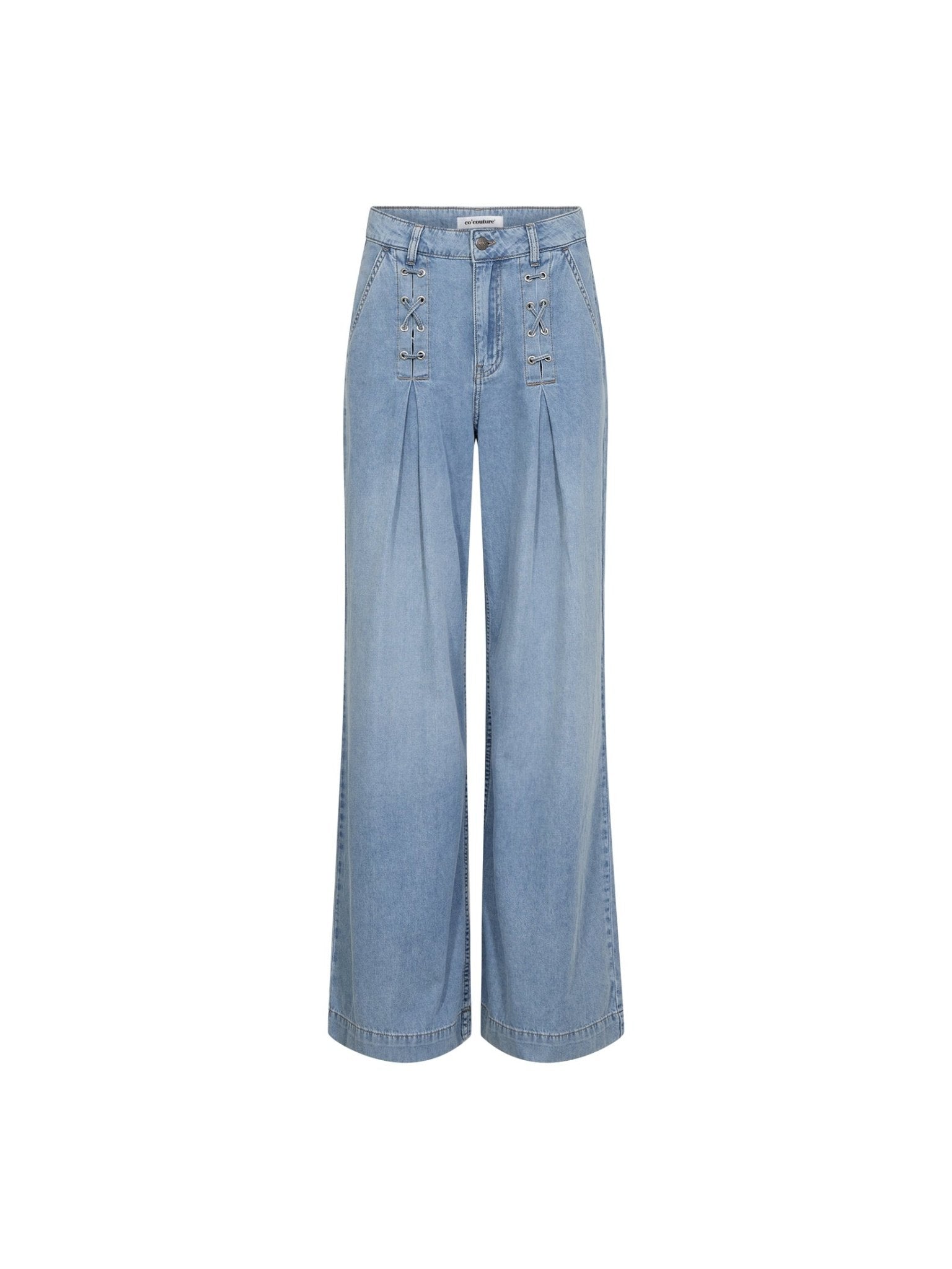CindyCC Eyelet Wide Jeans - Fade Denim - Co'couture