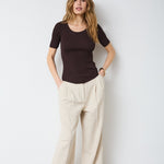 ClaireCC Rib Tee - Dark Brown - Co'couture