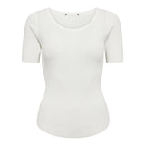 ClaireCC Rib Tee - Off white - Co'couture