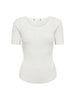 ClaireCC Rib Tee - Off white
