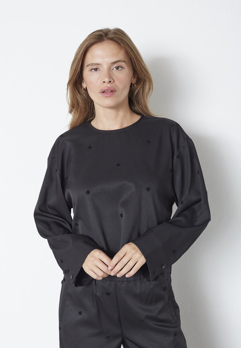 CloverCC Dot Blouse - Black - Co'couture