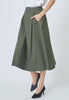 CottonCC Crisp Midi Skirt - Army
