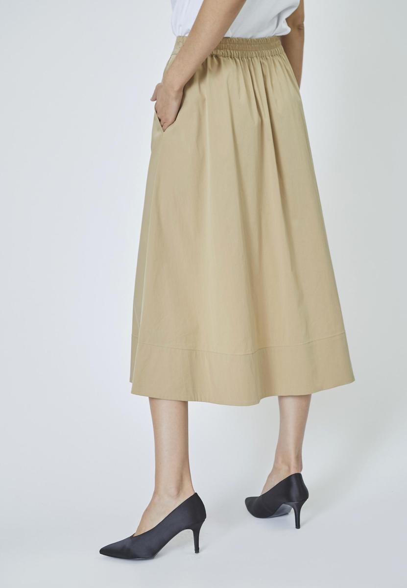 CottonCC Crisp Midi Skirt - Khaki - Co'couture