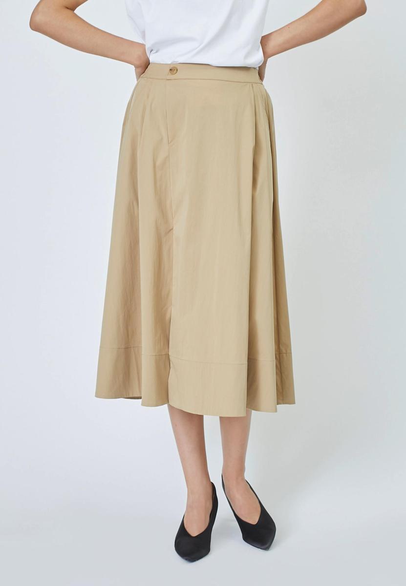 CottonCC Crisp Midi Skirt - Khaki - Co'couture