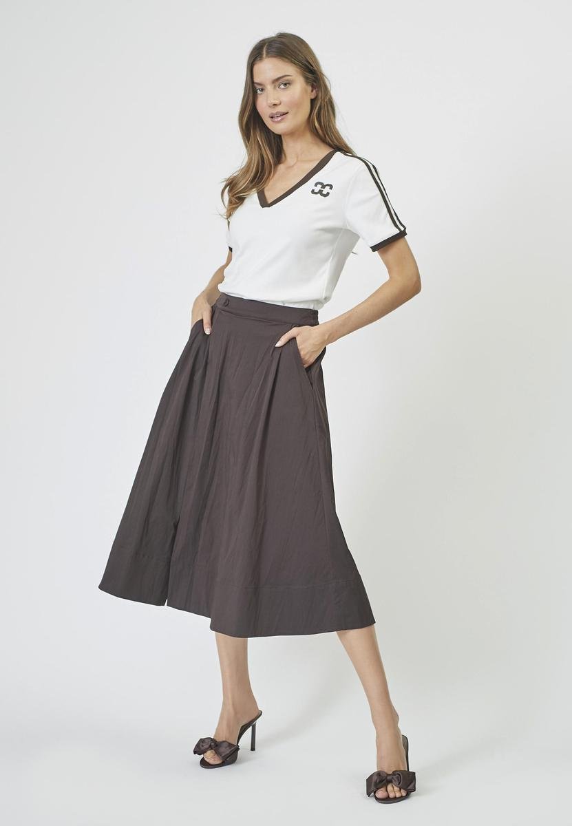 CottonCC Crisp Midi Skirt - Mocca - Co'couture