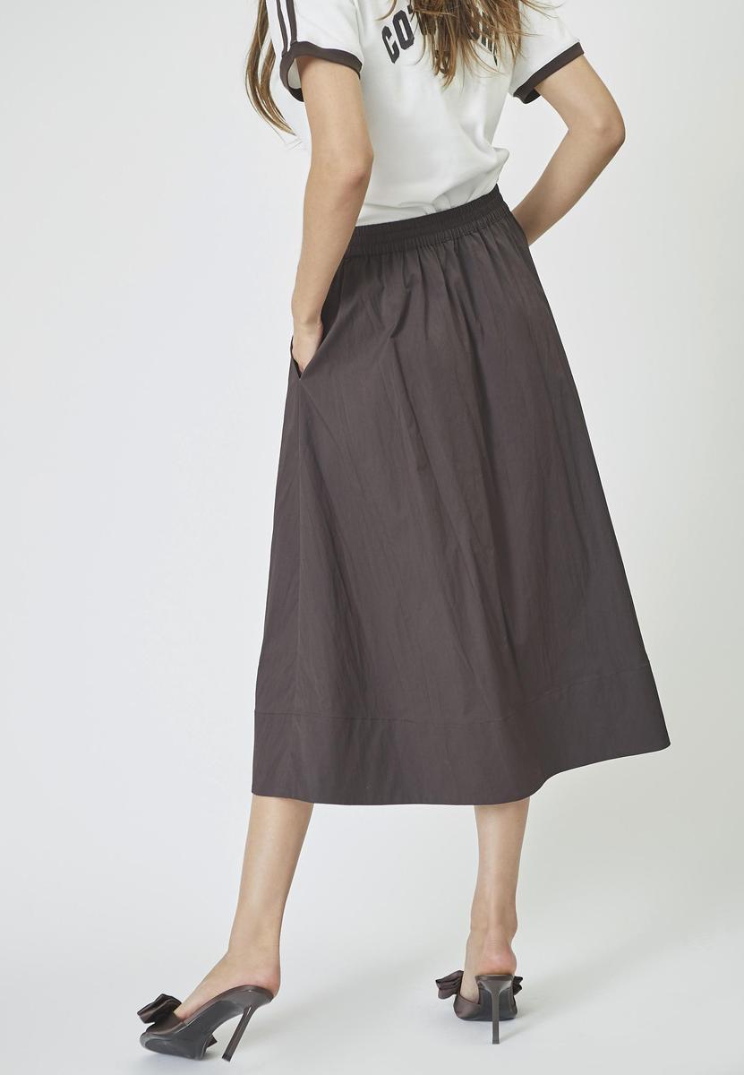 CottonCC Crisp Midi Skirt - Mocca - Co'couture