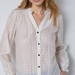 DallyCC Dot V - Shirt - Off white - Co'couture