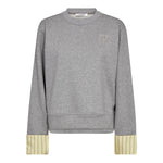 DaniellaCC Blaine Cuff Sweat - Grey Melange - Co'couture